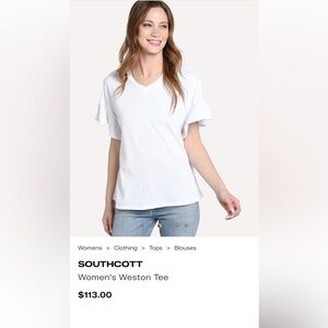 SOUTHCOTT Women's Weston Tee, white, size 2, medium